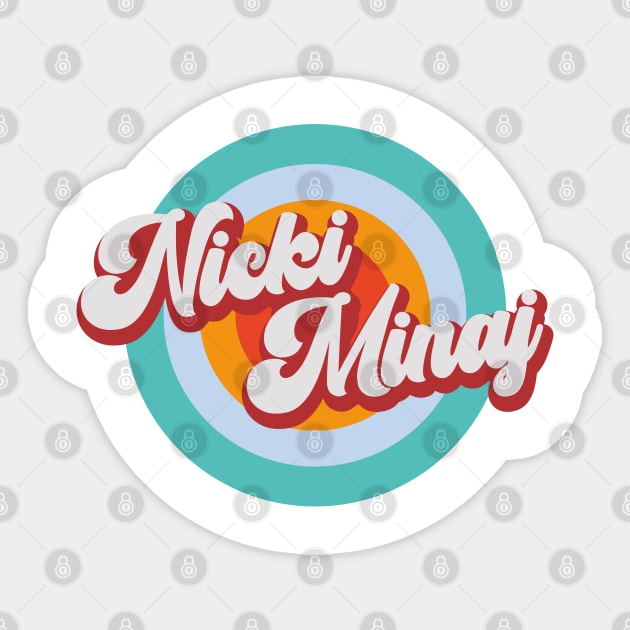 Color Circle With Name Nicki Sticker by Mysimplicity.art